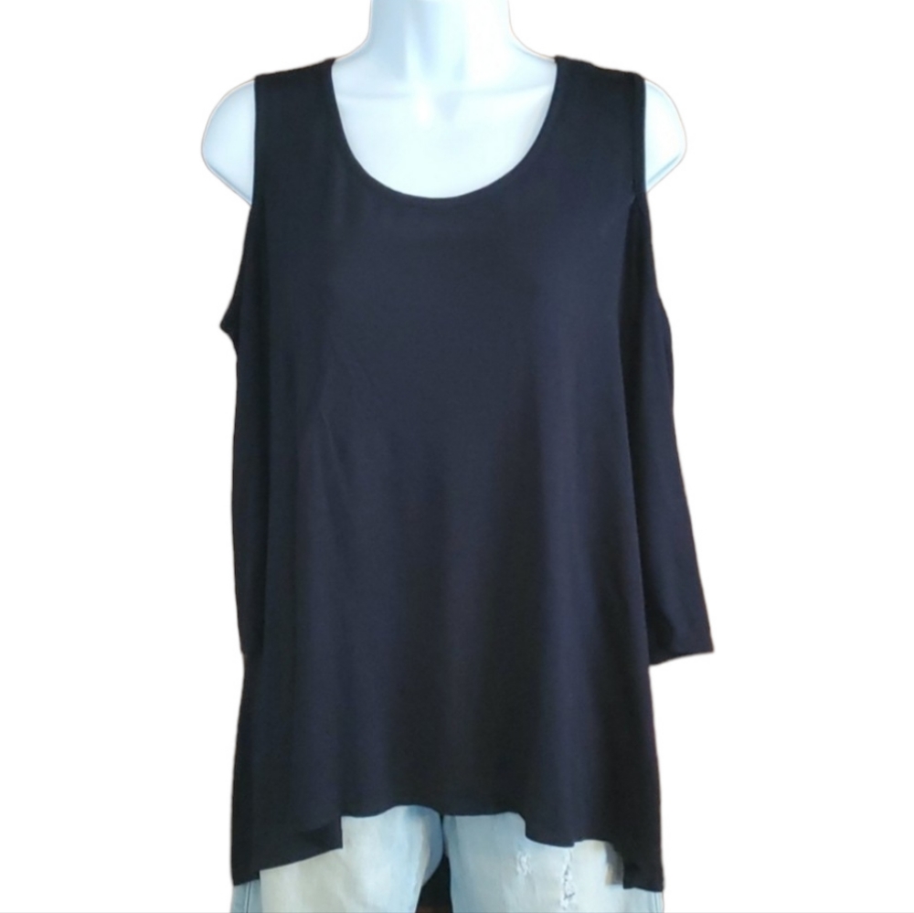 Charming Charlie Cold Shoulder High-Low Top
